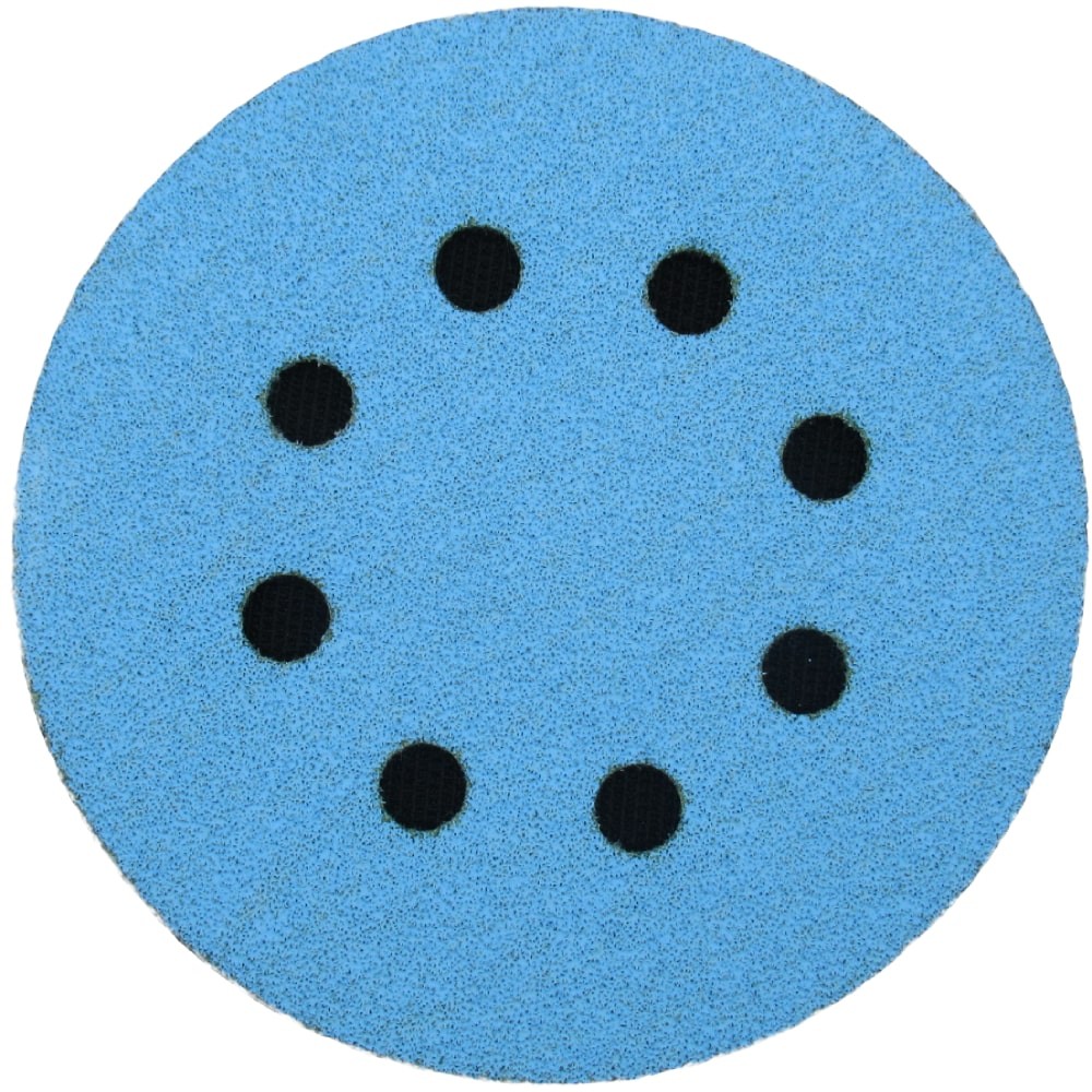 Самозацепляемый шлифовальный круг 1АК™,  Blue Line, (8 отв.), Ø125 мм, Р80