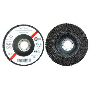 Лепестковый шлифовальный круг ПАК™ AC160, Торцевой, Конический, Ø125х22 мм, P36