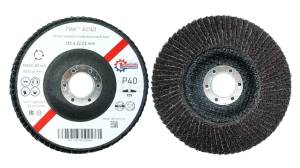 Лепестковый шлифовальный круг ПАК™ AC160, Торцевой, Конический, Ø125х22 мм, P40