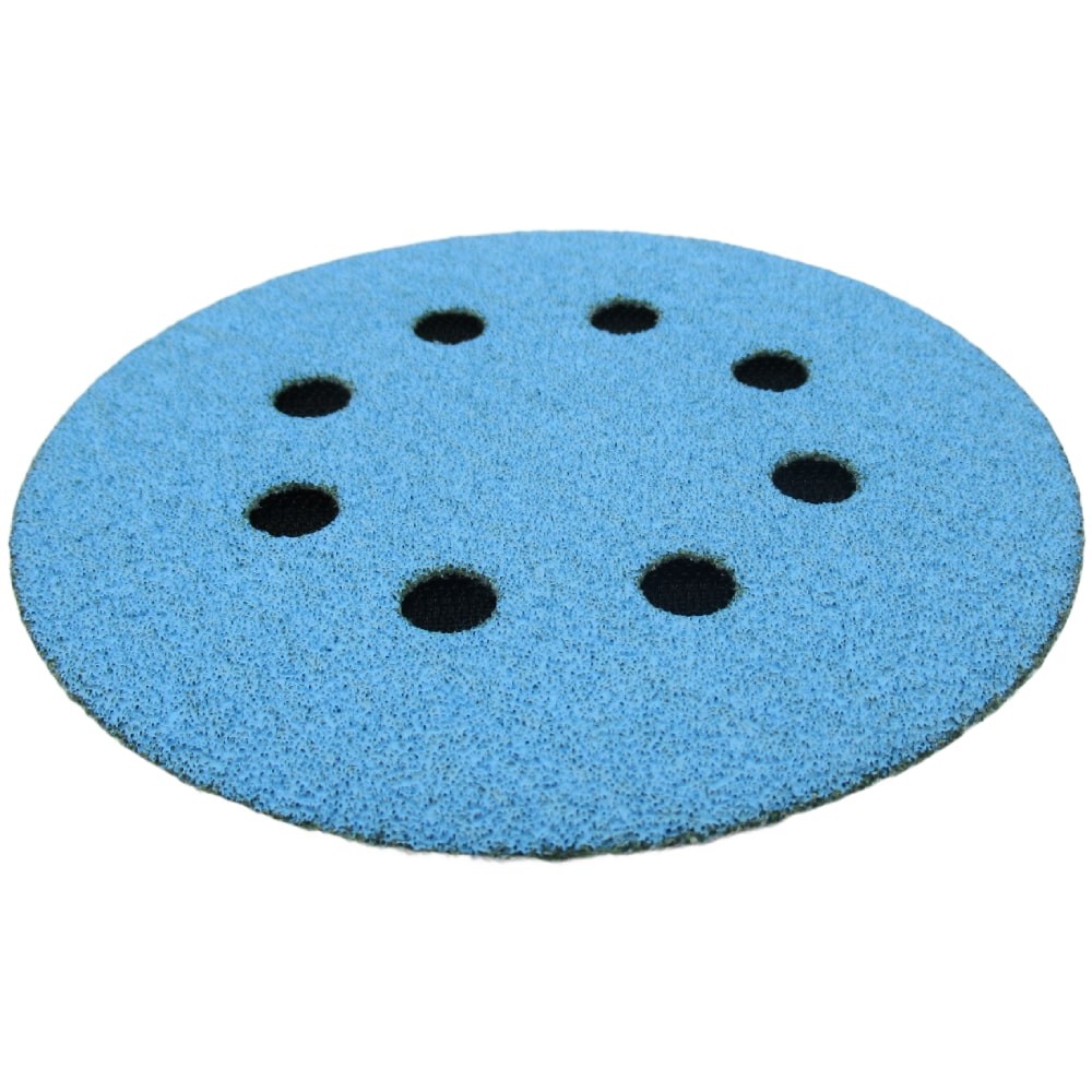 Самозацепляемый шлифовальный круг 1АК™,  Blue Line, (8 отв.), Ø125 мм, Р80