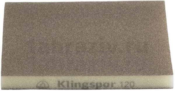 Губка шлифовальная двухсторонняя Klingspor SW 501 123x98x10мм P120 271082