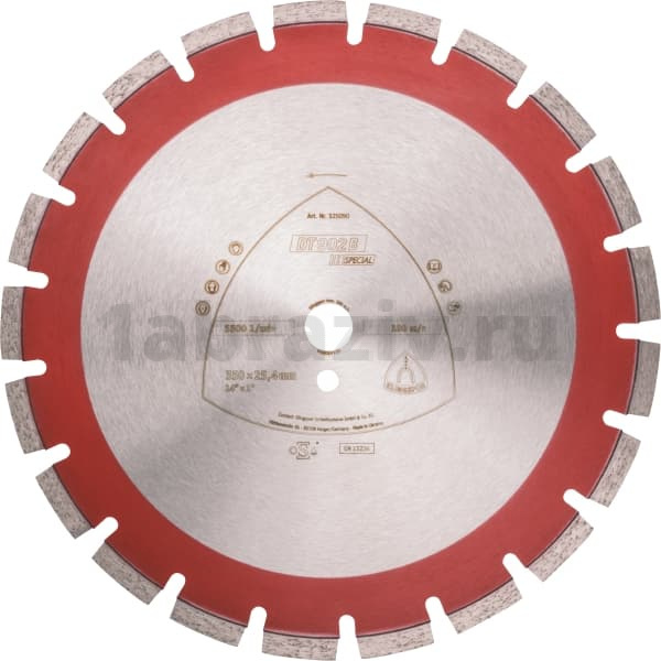 Алмазный отрезной диск Klingspor DT 902 B Special по бетону 400х25.4мм 325122