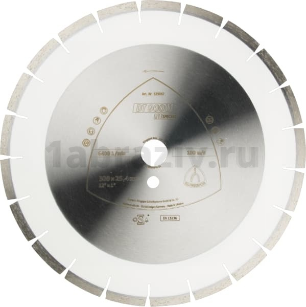 Алмазный отрезной диск Klingspor DT 900 U Special 400х25.4мм 325117