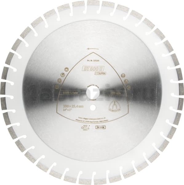 Алмазный отрезной диск Klingspor DT 600 U Supra универсальный 300х25мм 325184