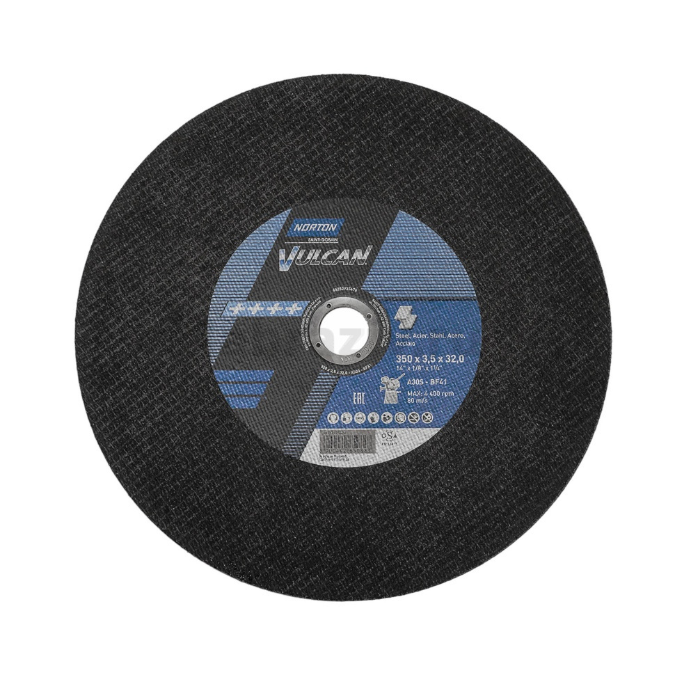 Отрезной диск Norton Vulcan 350x3.5x32 A30S 100 м/с, 66252925476