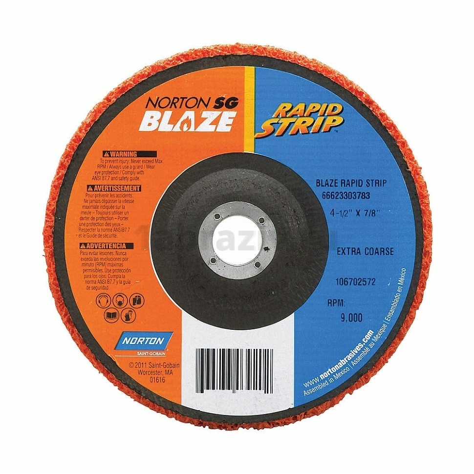 Зачистной диск Norton Blaze Rapid Strip 115x22 R9101, нетканый, под УШМ и болгарку, 66623303783