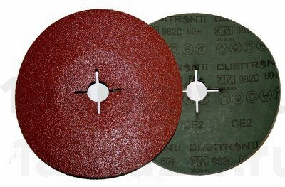 Фибровый шлифовальный круг 3M™ Cubitron™ II 982C, 60+, 180 мм х 22 мм